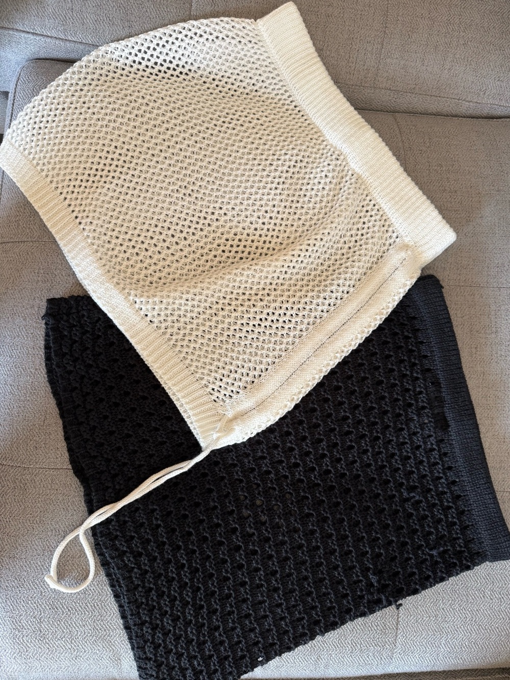 Lulus Black Pier Perfection Crochet Swim Cover-Up & White Crochet Skirt Duo!